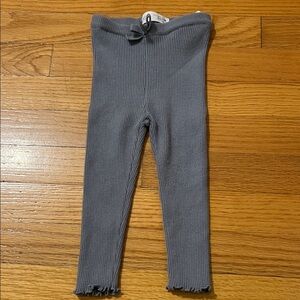 Zara Kids Charcoal Ribbed Leggings